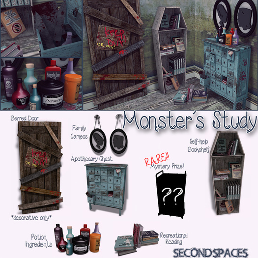 Second Spaces - Monster's Study - potion ingredients