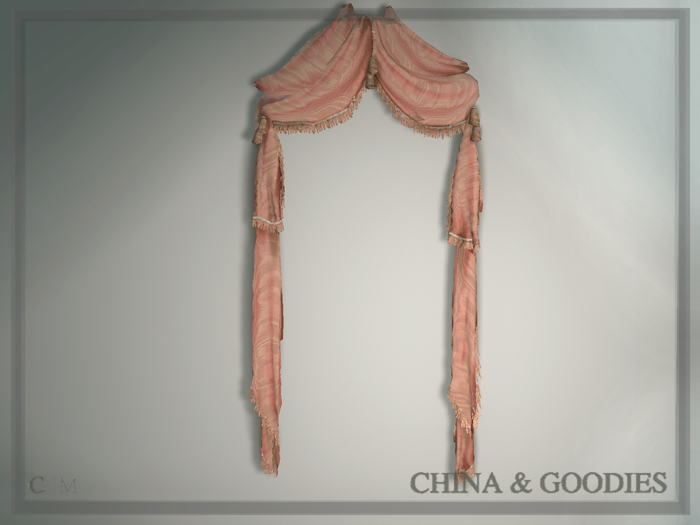 Rounded Drapes Lampas Rose -C&G-