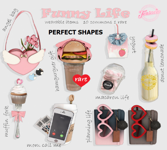*Tentacio* Funny life. Angel bag black - bento animated
