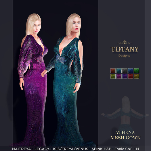 ::TD:: Athena Mesh Gown ~ 10 Textures HUD