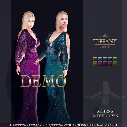 ::TD:: Athena Mesh Gown ~ 10 Textures HUD DEMO