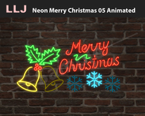 LLJ Neon Merry Christmas 05 Animated