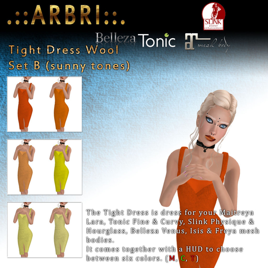 .::Arbri::. Tight Dress Wool (Set B, sunny tones)