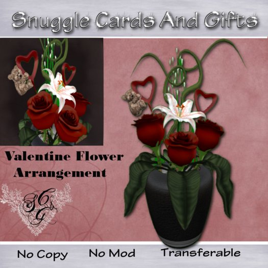 Valentine Flower Arrangement  Gift Boxed