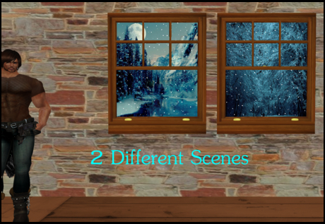 Second Life Marketplace - Faux Window Decor (2) w/snow animation