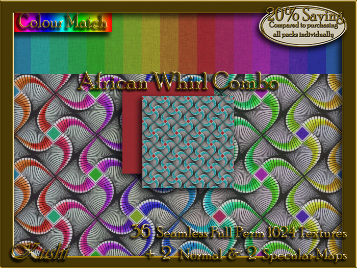 African Whirl Combo Seamless Texture Set