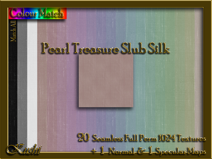 Pearl Treasure Slub Silk Solids Seamless Texture Set