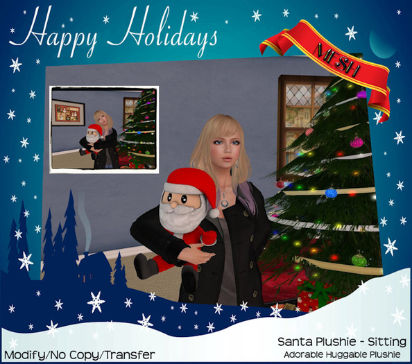 Huggable Santa Plushie - Sitting