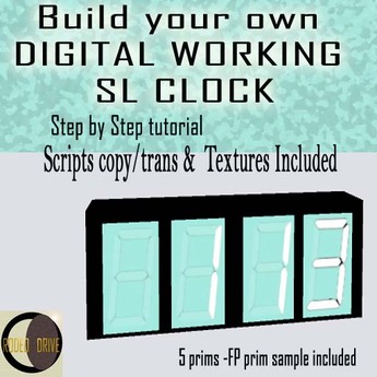 Second Life Marketplace - DIGITAL CLOCK FP & TUTORIAL