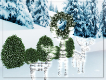 [AE] Garden Store - Yard Reindeer with Lights & Wreath