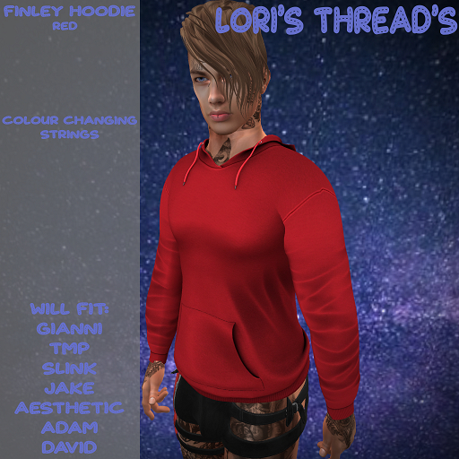 [L.T] Finley Hoodie - Plain- Red (ADD ME)