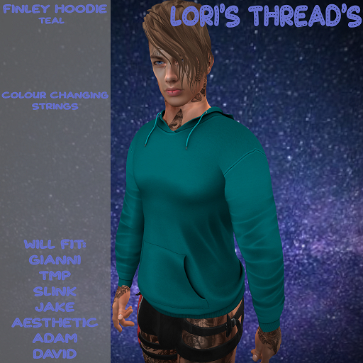 [L.T] Finley Hoodie - Plain- Teal (ADD ME)