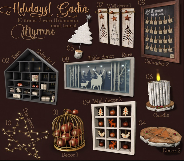 08 Holidays! Gacha - table decor RARE