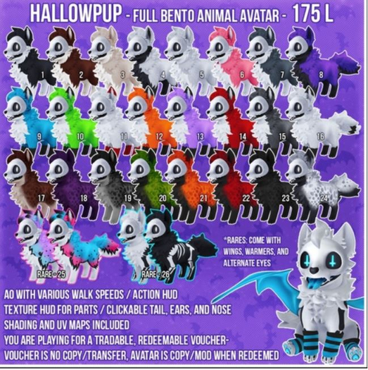 [M.O.R] hallowpup : VOUCHER [WEAR ME] 25. SPARKLE PACK RARE