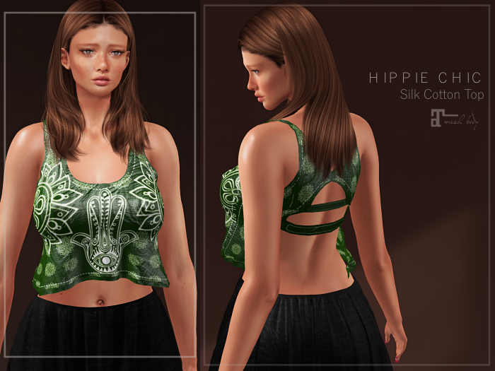 !Auralia :: Hippie Chic :Lara Top - Green - Boho style
