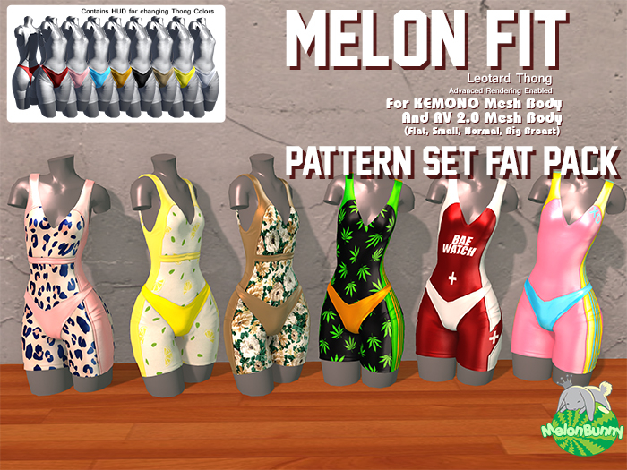 {MB} Melon Fit Fat Pack (Patterns) Kemono