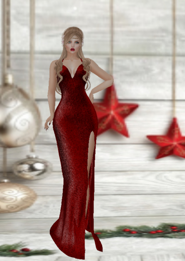 Gown Dress RED MAITREYA