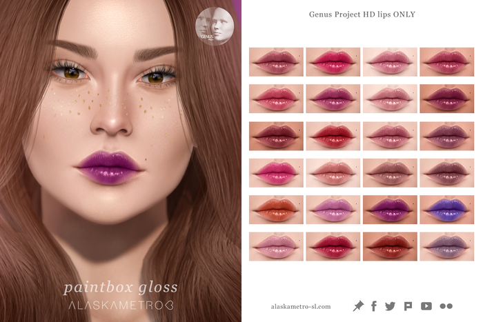 alaskametro<3 "Paintbox Gloss" lipstick | GENUS HD applier