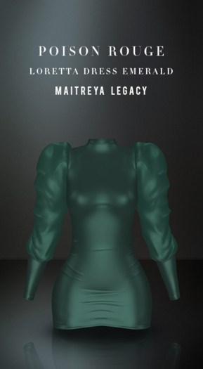 POISON ROUGE Loretta Dress Emerald