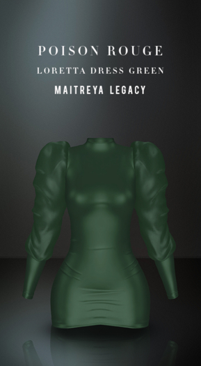 POISON ROUGE Loretta Dress Green