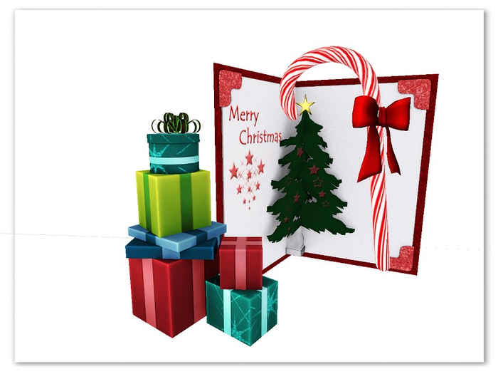 [AE] Gift Box Shop - Stacked Presents C2 Green