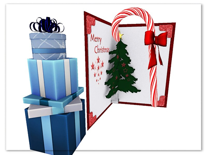 [AE] Gift Box Shop - Stacked Presents C1 Blue