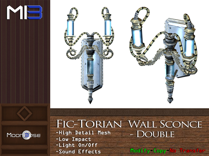 [MB3] Fic-Torian Light Sconce - Double (Boxed)