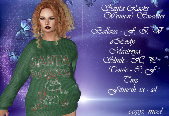 Santa Rocks Women's Sweater