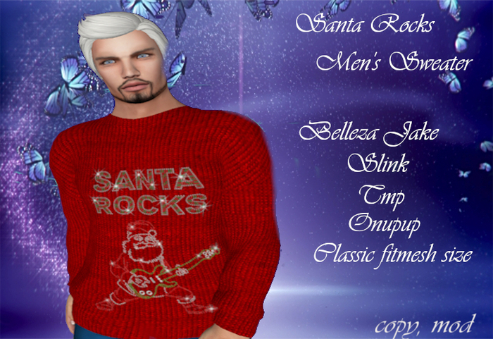 Santa Rocks Male Sweater