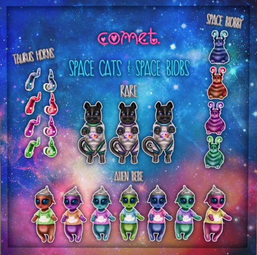 comet. //  RARE space cat {green}
