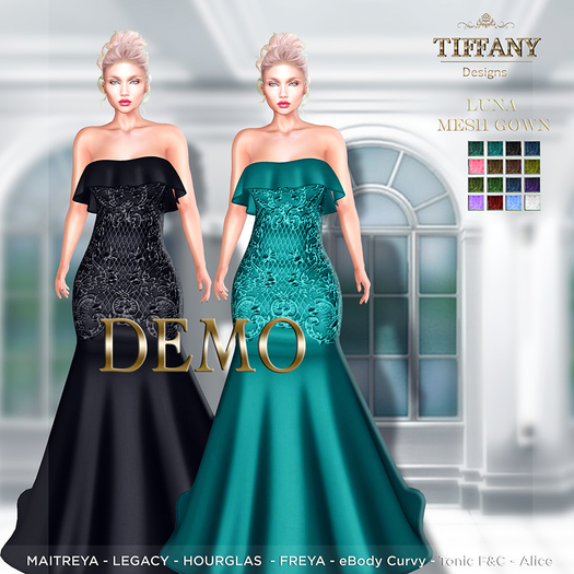 ::TD:: Luna Mesh Gown ~ 16 Textures HUD DEMO
