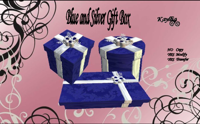 Gift Box Blue and Silver Three Pack (Boxed)