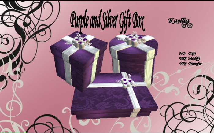 Gift Box Purple and Silver Three Pack (Boxed)