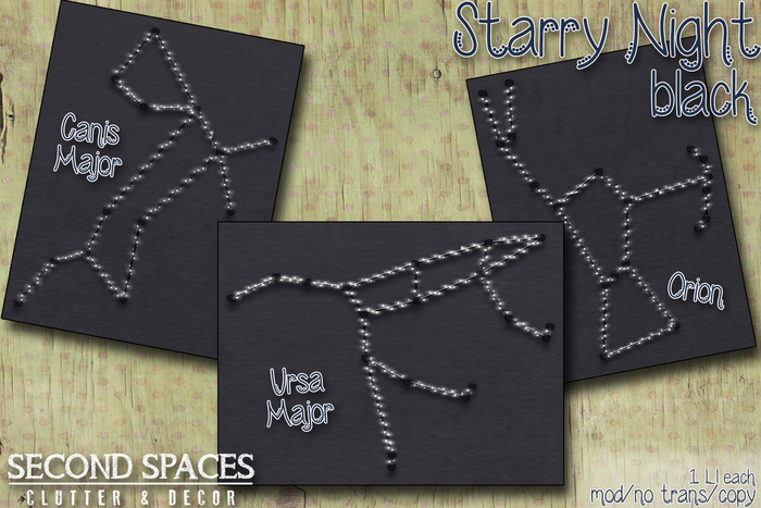 Second Spaces - Starry Night - black (bxd2)