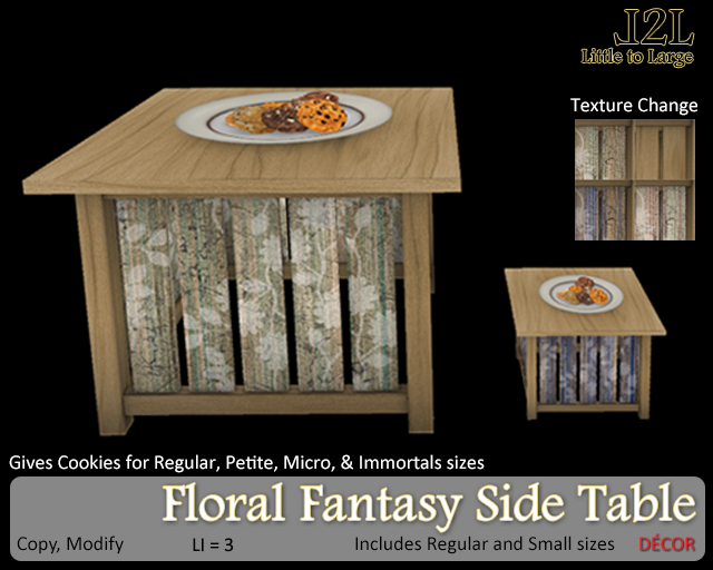 L2L Floral Fantasy Side Table v2