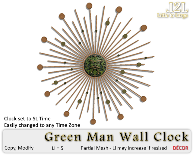 Green Man Wall Clock