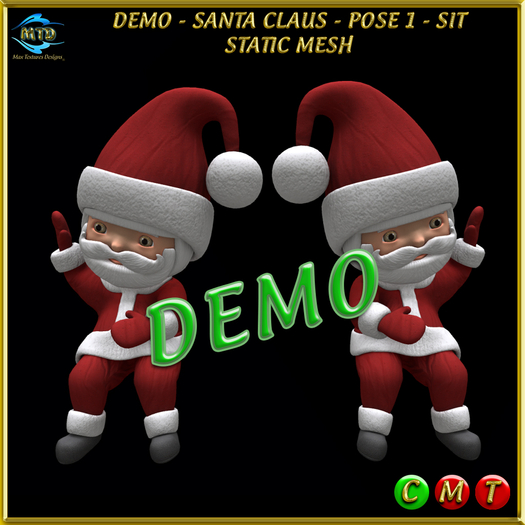 DEMO - SANTA CLAUS - STATIC POSE 1 - SIT