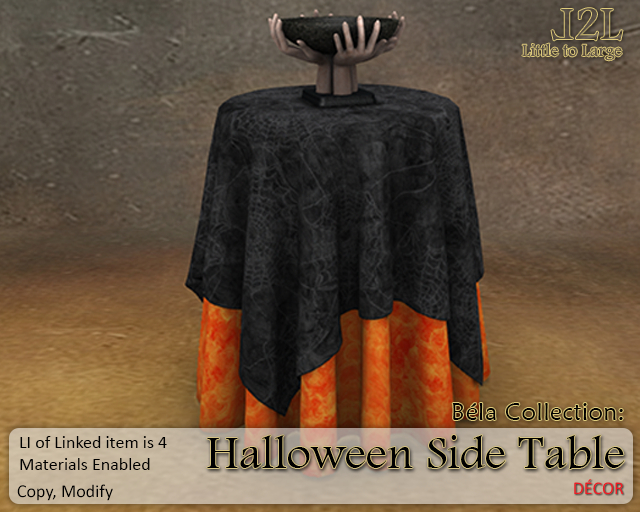 L2L Bela Collection Halloween Side Table