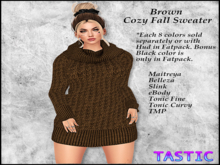 Tastic-Cozy Fall Sweater Dress Brown