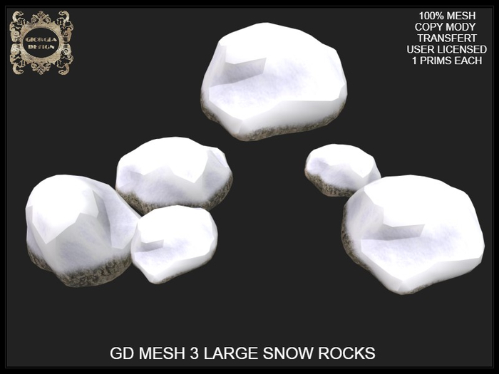 GD MESH 3 LARGE SNOW ROCKS