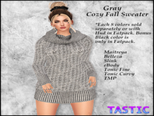 Tastic-Cozy Fall Sweater Dress Gray