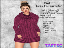 Tastic-Cozy Fall Sweater Dress Pink