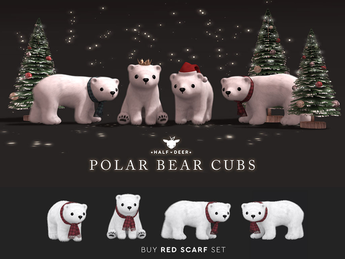 +Half-Deer+ Polar Bear Cub [Red Scarf]
