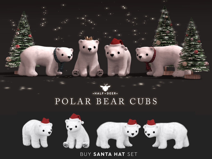 +Half-Deer+ Polar Bear Cub [Santa Hat]