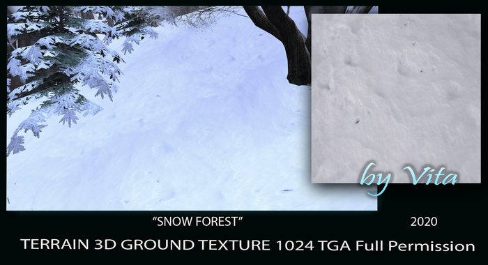 Vita's 3D Texture SNOW FOREST Seamless 1024 2020