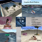 Complete beach plateform with water ,floats,landscape-BOX
