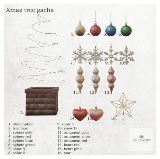 [NO CONCEPT](Xmas tree gacha)5.sphere blue