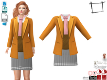 Dae Obj FBX For Winter Uniform Caban Jacket Coat Scarf Shirt Sweater Skirts Outfit Slink,Maitreya