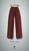 -Pixicat- Tropic Pants (PlaidRed)