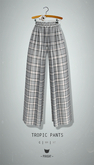 -Pixicat- Tropic Pants (PlaidGrey)